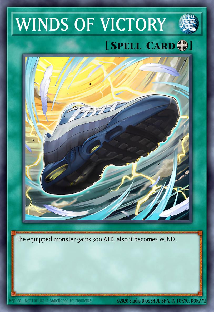 WINDS OF VICTORY - Nike collaboration cards Yu-Gi-Oh! spoiler