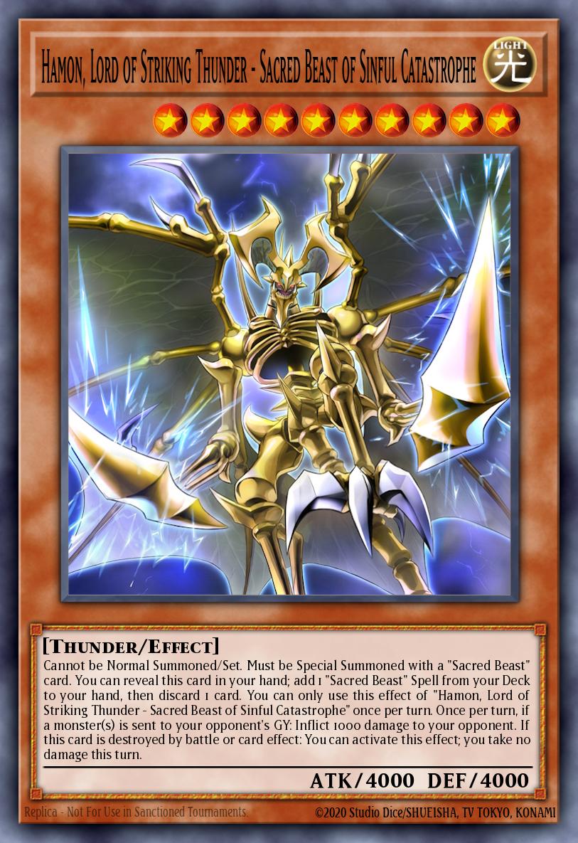 Hamon, Lord of Striking Thunder - Sacred Beast of Sinful Catastrophe - Chaos Origins Yu-Gi-Oh! spoiler