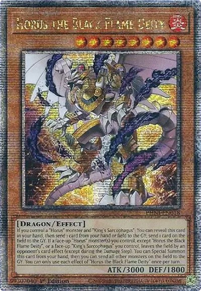 Horus the Black Flame Deity (Quarter Century Secret Rare)