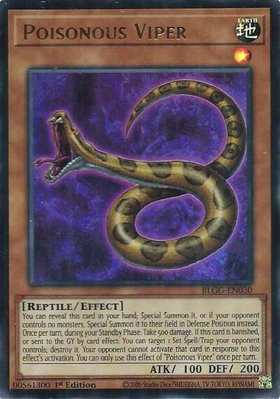 Poisonous Viper - Battles of Legend: Glorious Gallery Yu-Gi-Oh! spoiler