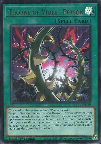 Thorns of Violet Poison - Battles of Legend: Glorious Gallery Yu-Gi-Oh! spoiler