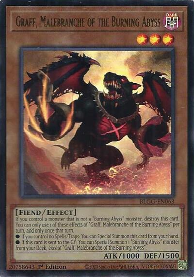 Graff, Malebranche of the Burning Abyss - Battles of Legend: Glorious Gallery Yu-Gi-Oh! spoiler