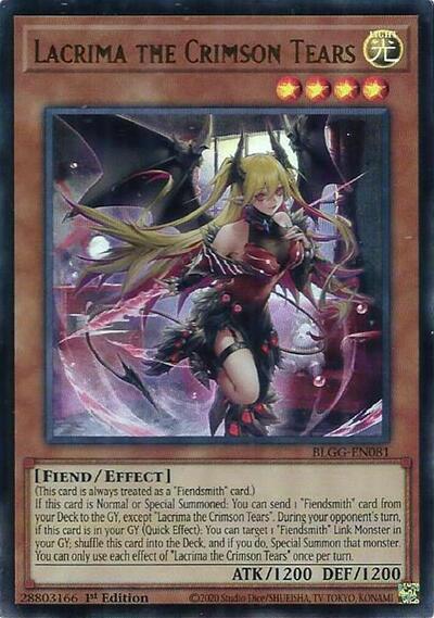Lacrima the Crimson Tears - Battles of Legend: Glorious Gallery Yu-Gi-Oh! spoiler