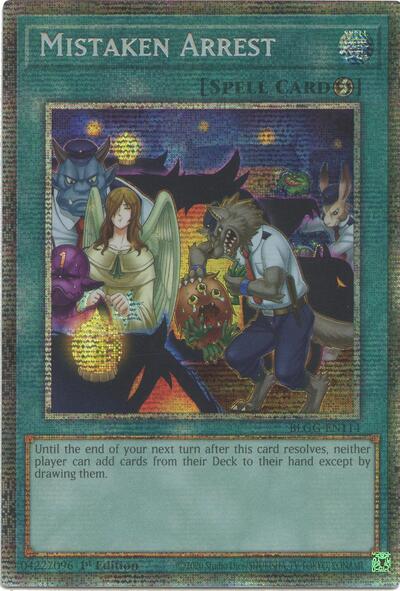 Mistaken Arrest (Starlight Rare) - Battles of Legend: Glorious Gallery Yu-Gi-Oh! spoiler