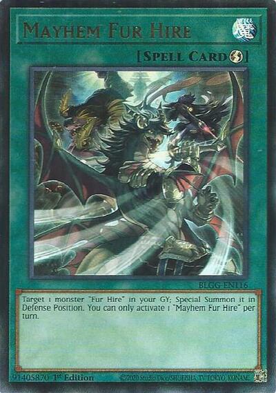 Mayhem Fur Hire - Battles of Legend: Glorious Gallery Yu-Gi-Oh! spoiler