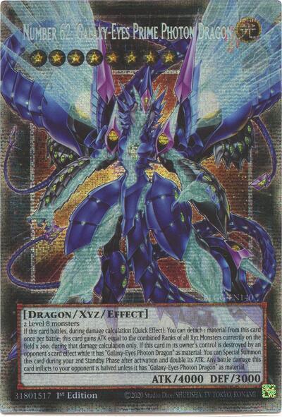 Number 62: Galaxy-Eyes Prime Photon Dragon (Starlight Rare) - Battles of Legend: Glorious Gallery Yu-Gi-Oh! spoiler