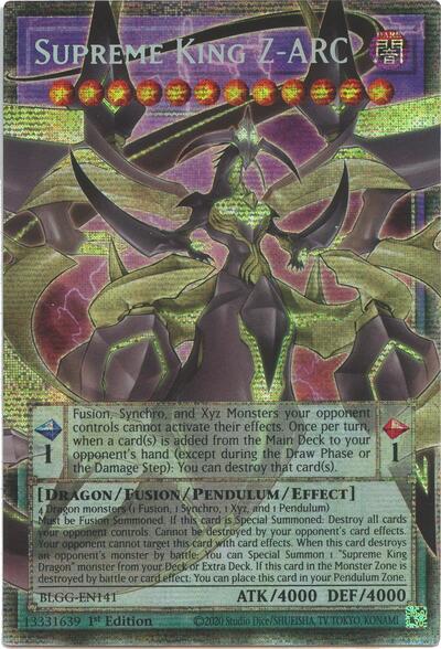 Supreme King Z-ARC (Starlight Rare) - Battles of Legend: Glorious Gallery Yu-Gi-Oh! spoiler