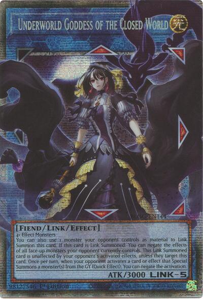 Underworld Goddess of the Closed World (Starlight Rare) - Battles of Legend: Glorious Gallery Yu-Gi-Oh! spoiler