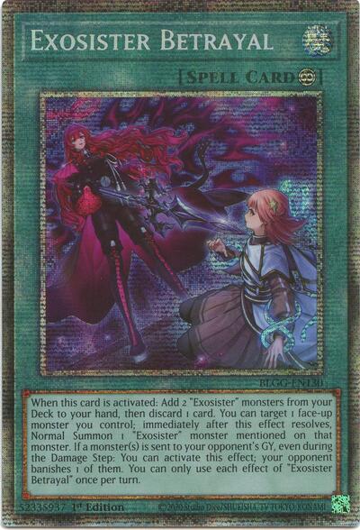 Exosister Betrayal (Starlight Rare) - Battles of Legend: Glorious Gallery Yu-Gi-Oh! spoiler
