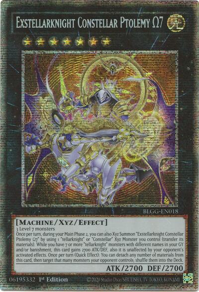 Exstellarknight Constellar Ptolemy Omega 7 (Starlight Rare) - Battles of Legend: Glorious Gallery Yu-Gi-Oh! spoiler