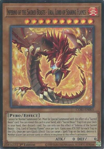 Inferno of the Sacred Beasts - Uria, Lord of Searing Flames - Chaos Origins Yu-Gi-Oh! spoiler