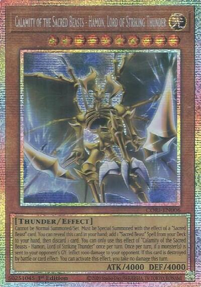 Calamity of the Sacred Beasts - Hamon, Lord of Striking Thunder (Starlight Rare) - Chaos Origins Yu-Gi-Oh! spoiler
