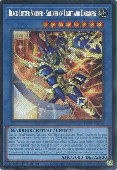 Black Luster Soldier - Soldier of Light and Darkness (Secret Rare) - Chaos Origins Yu-Gi-Oh! spoiler