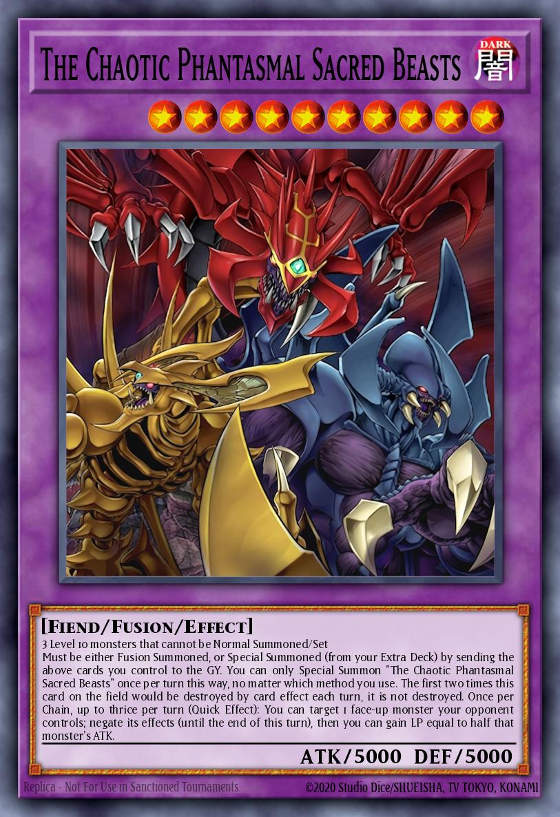 The Chaotic Phantasmal Sacred Beasts (Starlight Rare) - Chaos Origins Yu-Gi-Oh! spoiler