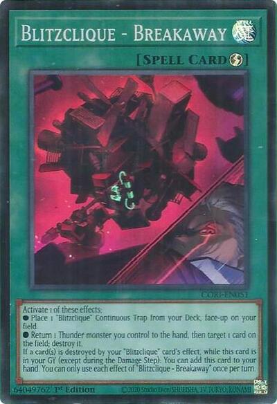 Blitzclique - Breakaway - Chaos Origins Yu-Gi-Oh! spoiler