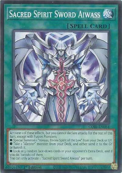Sacred Spirit Sword Aiwass - Chaos Origins Yu-Gi-Oh! spoiler