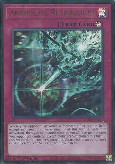 Annihilate Retroglight - Chaos Origins Yu-Gi-Oh! spoiler