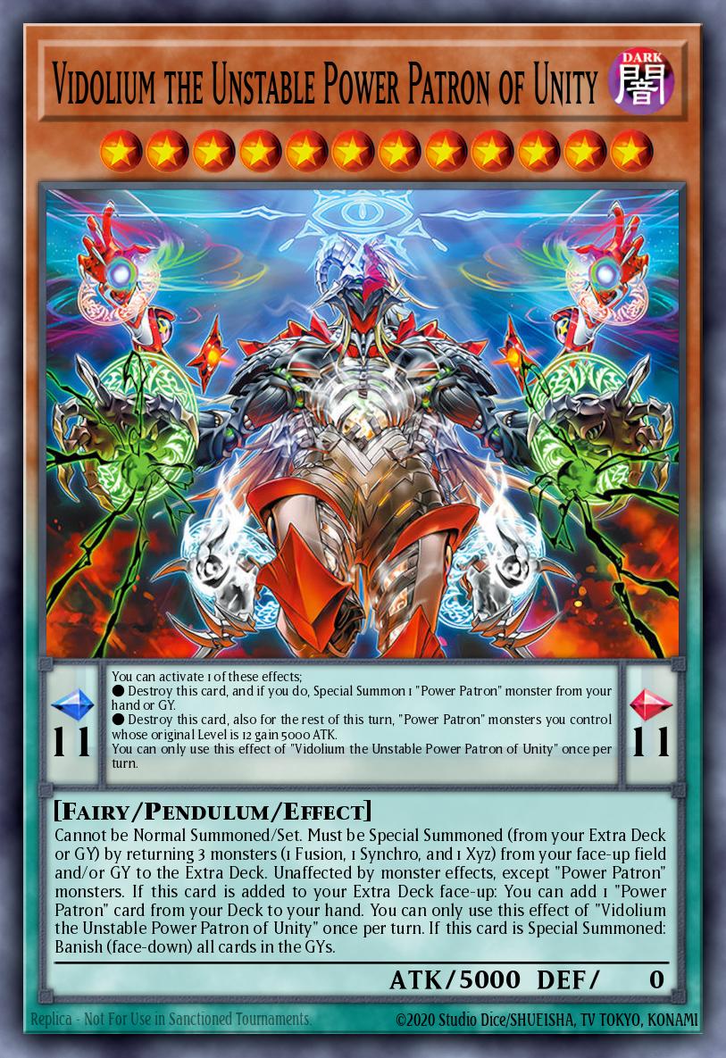 Vidolium the Unstable Power Patron of Unity - Blazing Dominion Yu-Gi-Oh! spoiler