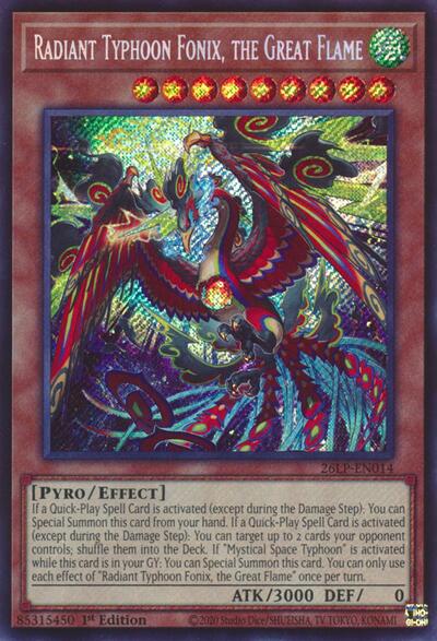 Radiant Typhoon Fonix, the Great Flame (Secret Rare) - Limited Pack World Championship 2026 Yu-Gi-Oh! spoiler