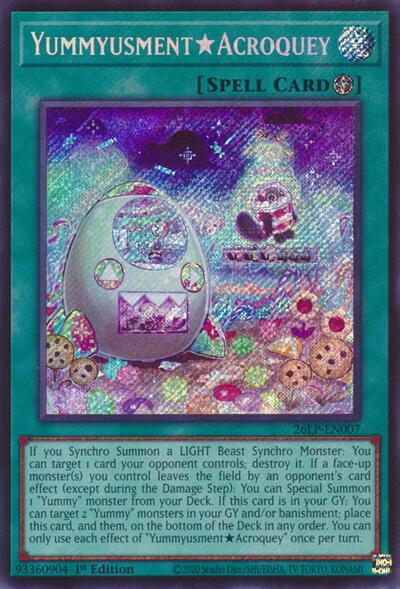 YummyusmentAcroquey (Secret Rare) - Limited Pack World Championship 2026 Yu-Gi-Oh! spoiler