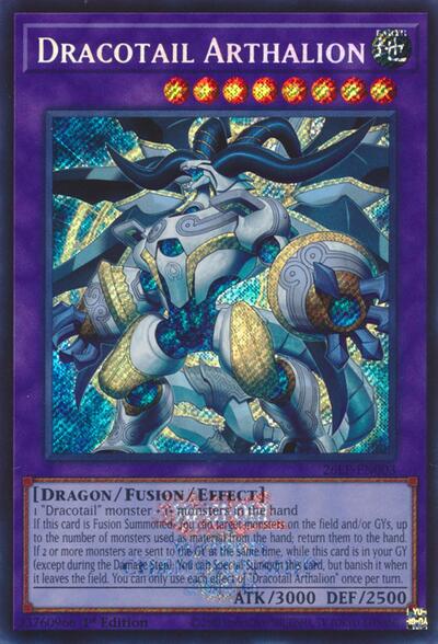 Dracotail Arthalion (Emblazoned Secret Rare) - Limited Pack World Championship 2026 Yu-Gi-Oh! spoiler