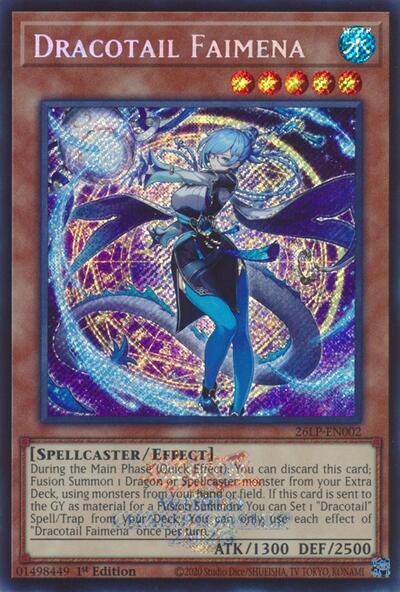 Dracotail Faimena (Emblazoned Secret Rare) - Limited Pack World Championship 2026 Yu-Gi-Oh! spoiler
