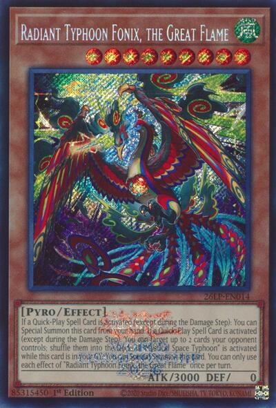 Radiant Typhoon Fonix, the Great Flame (Emblazoned Secret Rare)