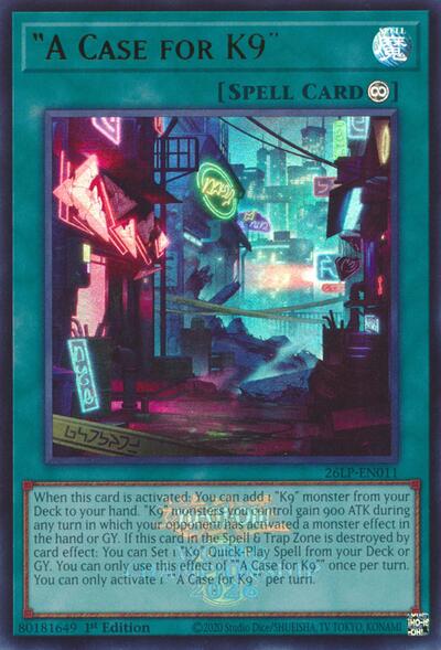 A Case for K9 (Emblazoned) - Limited Pack World Championship 2026 Yu-Gi-Oh! spoiler