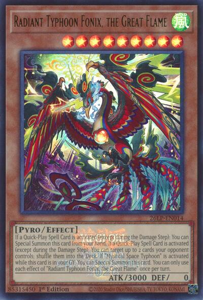 Radiant Typhoon Fonix, the Great Flame (Emblazoned) - Limited Pack World Championship 2026 Yu-Gi-Oh! spoiler