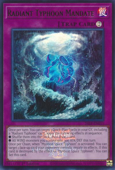 Radiant Typhoon Mandate (Emblazoned) - Limited Pack World Championship 2026 Yu-Gi-Oh! spoiler