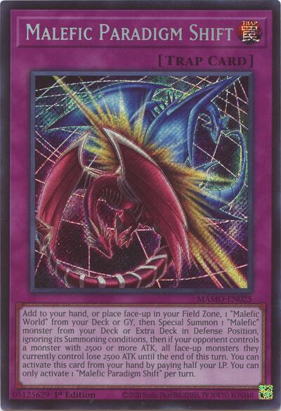 Malefic Paradigm Shift (Secret Rare) - Magnificent Monsters Yu-Gi-Oh! spoiler