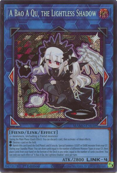 A Bao A Qu, the Lightless Shadow (Secret Rare) - Magnificent Monsters Yu-Gi-Oh! spoiler