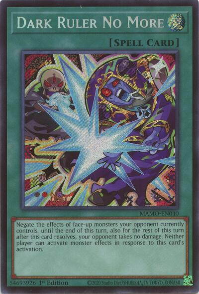 Dark Ruler No More (Secret Rare) - Magnificent Monsters Yu-Gi-Oh! spoiler