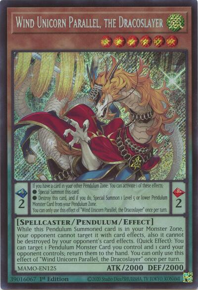 Wind Unicorn Parallel, the Dracoslayer - Magnificent Monsters Yu-Gi-Oh! spoiler