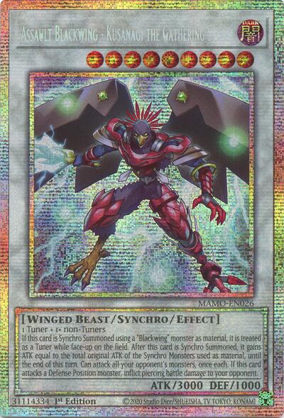 Assault Blackwing - Kusanagi the Gathering Storm (Starlight Rare) - Magnificent Monsters Yu-Gi-Oh! spoiler