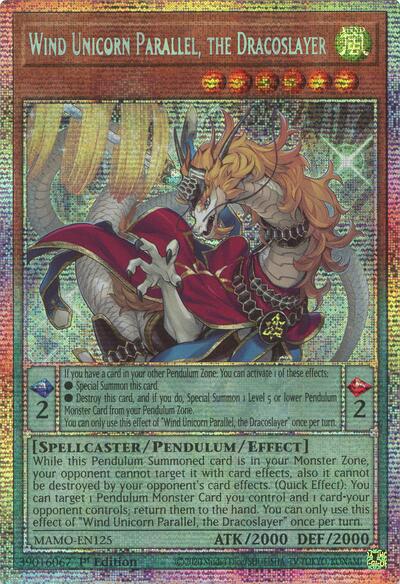 Wind Unicorn Parallel, the Dracoslayer (Starlight Rare) - Magnificent Monsters Yu-Gi-Oh! spoiler