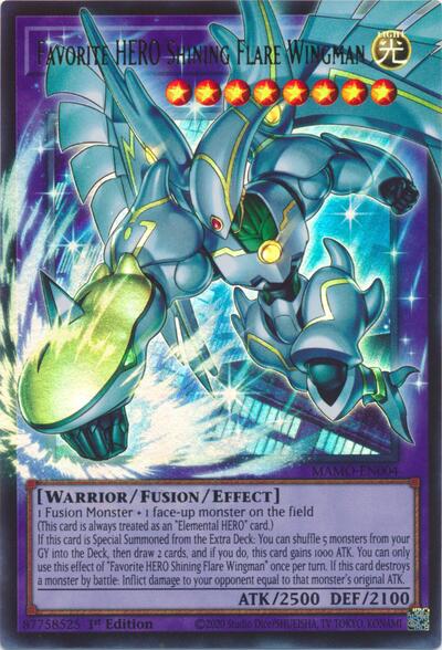 Favorite HERO Shining Flare Wingman (Extended Art) - Magnificent Monsters Yu-Gi-Oh! spoiler