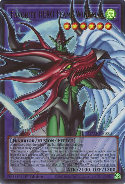 Favorite HERO Flame Wingman (Extended Art) - Magnificent Monsters Yu-Gi-Oh! spoiler