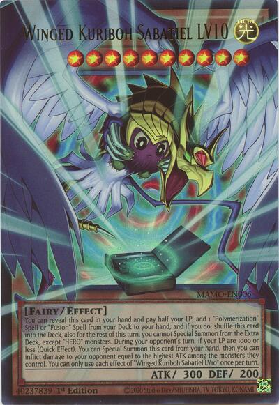 Winged Kuriboh Sabatiel LV10 (Extended Art) - Magnificent Monsters Yu-Gi-Oh! spoiler