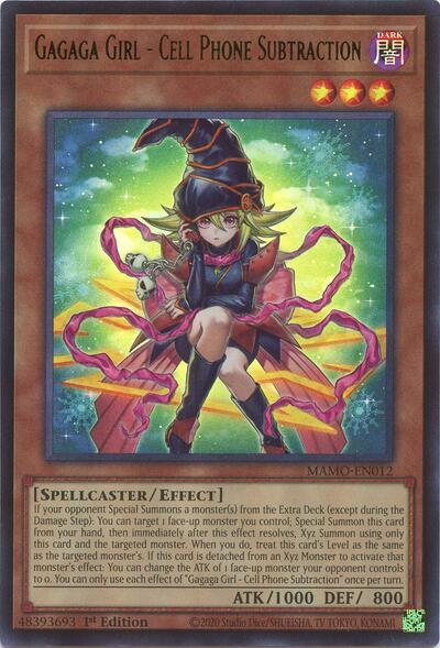 Gagaga Girl - Cell Phone Subtraction - Magnificent Monsters Yu-Gi-Oh! spoiler
