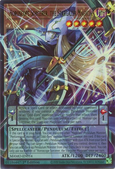 Horoscope Sorcerer, the Stargazer Magician (Extended Art) - Magnificent Monsters Yu-Gi-Oh! spoiler