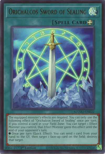 Orichalcos Sword of Sealing - Magnificent Monsters Yu-Gi-Oh! spoiler