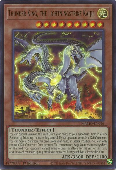 Thunder King, the Lightningstrike Kaiju - Magnificent Monsters Yu-Gi-Oh! spoiler