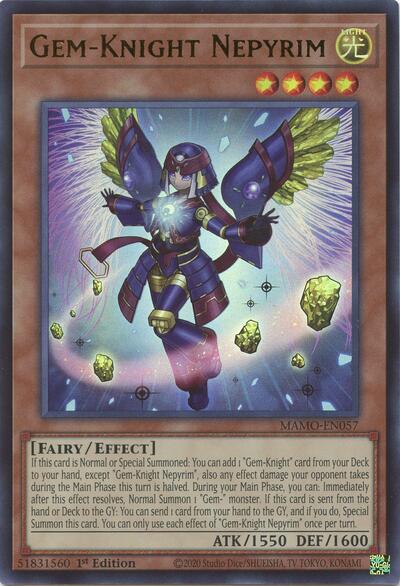 Gem-Knight Nepyrim - Magnificent Monsters Yu-Gi-Oh! spoiler