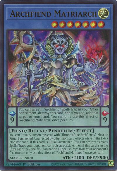 Archfiend Matriarch - Magnificent Monsters Yu-Gi-Oh! spoiler