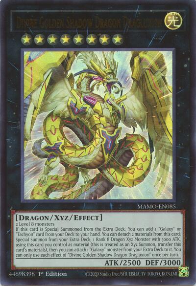 Divine Golden Shadow Dragon Dragluxion - Magnificent Monsters Yu-Gi-Oh! spoiler