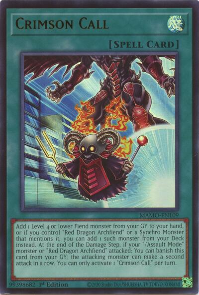 Crimson Call - Magnificent Monsters Yu-Gi-Oh! spoiler