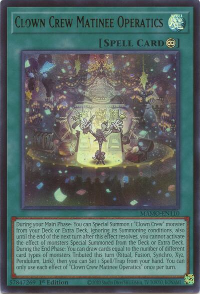 Clown Crew Matinee Operatics - Magnificent Monsters Yu-Gi-Oh! spoiler