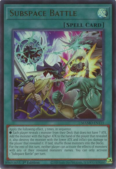 Subspace Battle - Magnificent Monsters Yu-Gi-Oh! spoiler
