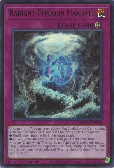 Radiant Typhoon Mandate - Magnificent Monsters Yu-Gi-Oh! spoiler